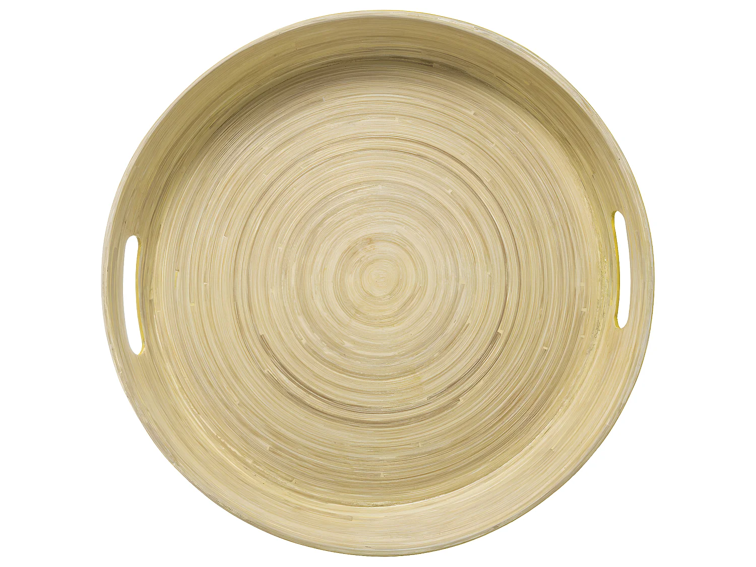 Plateau en Bambou D 42 cm Jaune moutarde