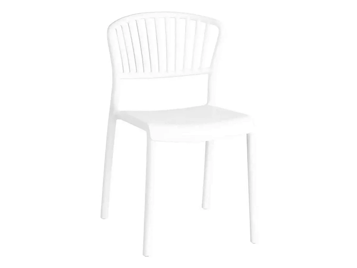 SPOKE - Lot de 4 Chaises Empilables Polypropylène Blanc