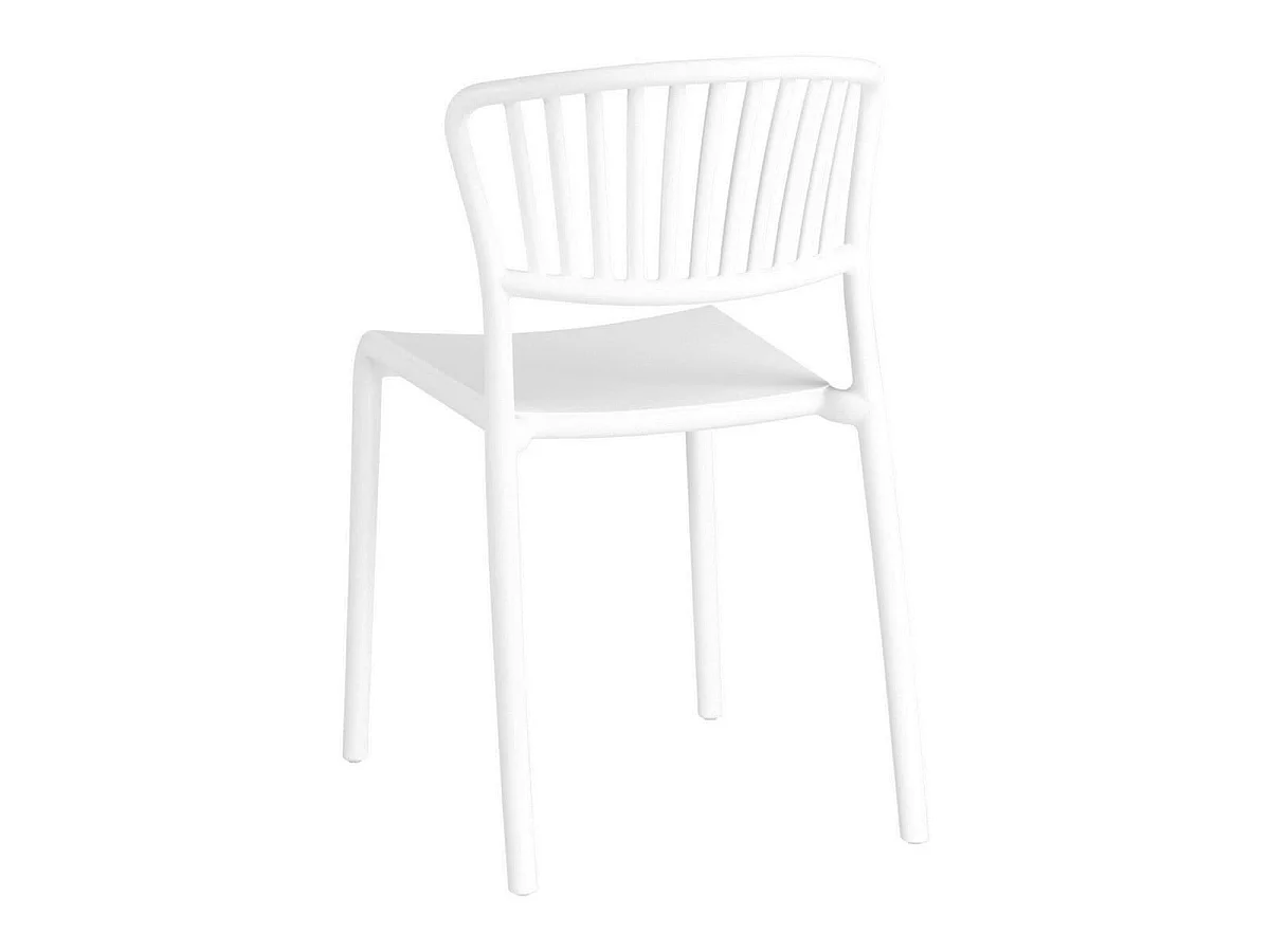 SPOKE - Lot de 4 Chaises Empilables Polypropylène Blanc