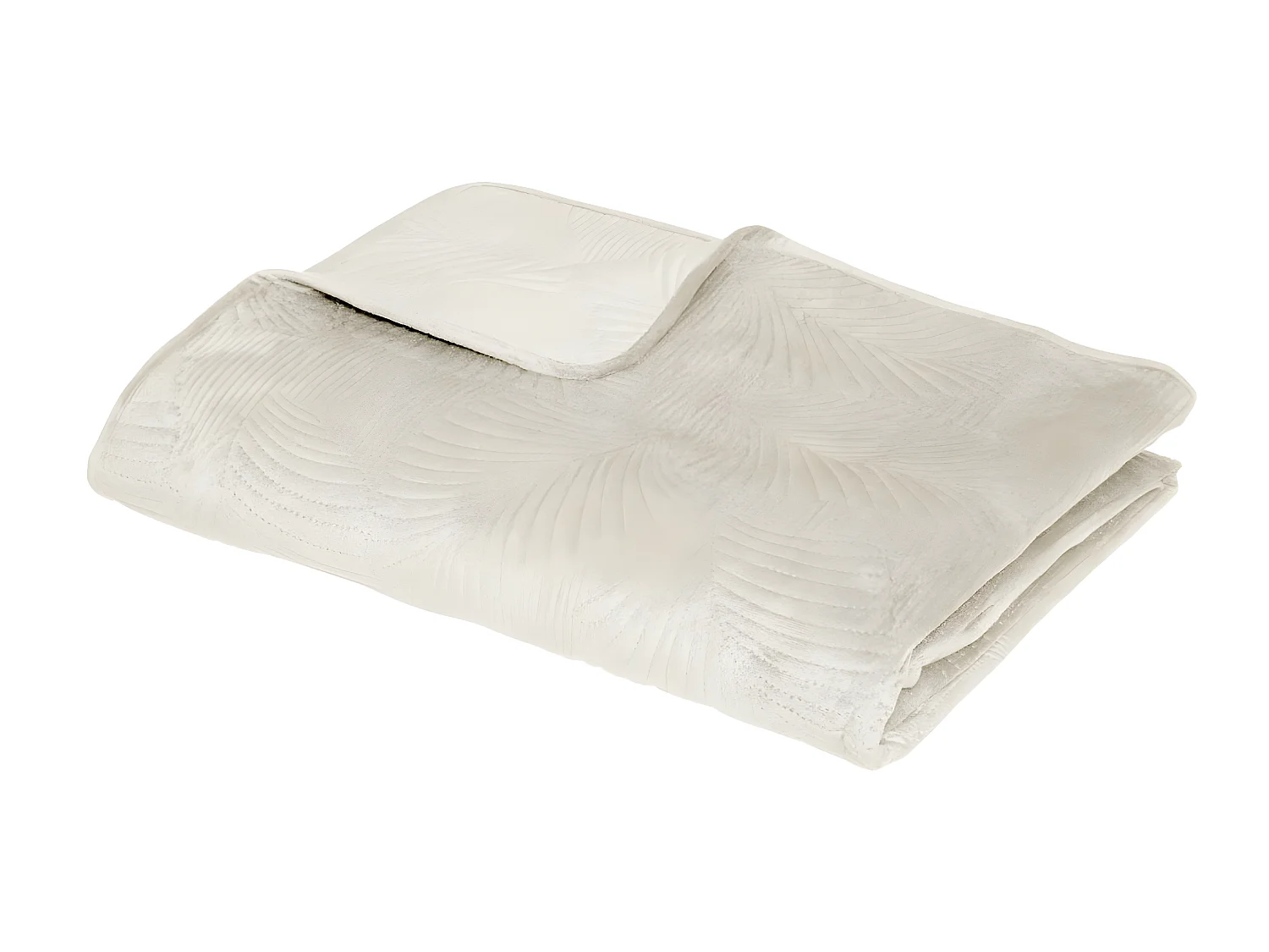 Dessus de Lit Velours Ivoire 240 x 260 cm