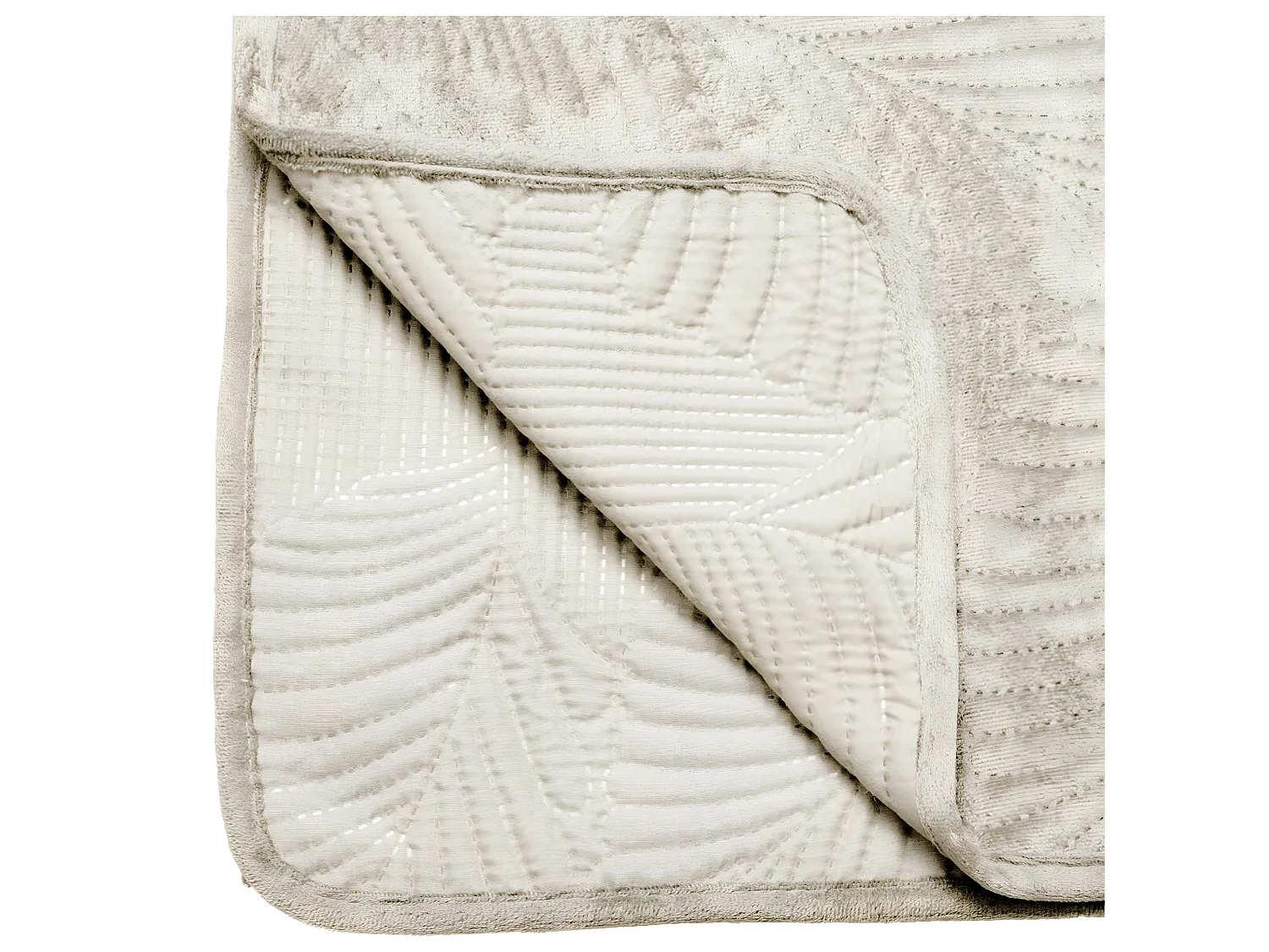 Dessus de Lit Velours Ivoire 240 x 260 cm