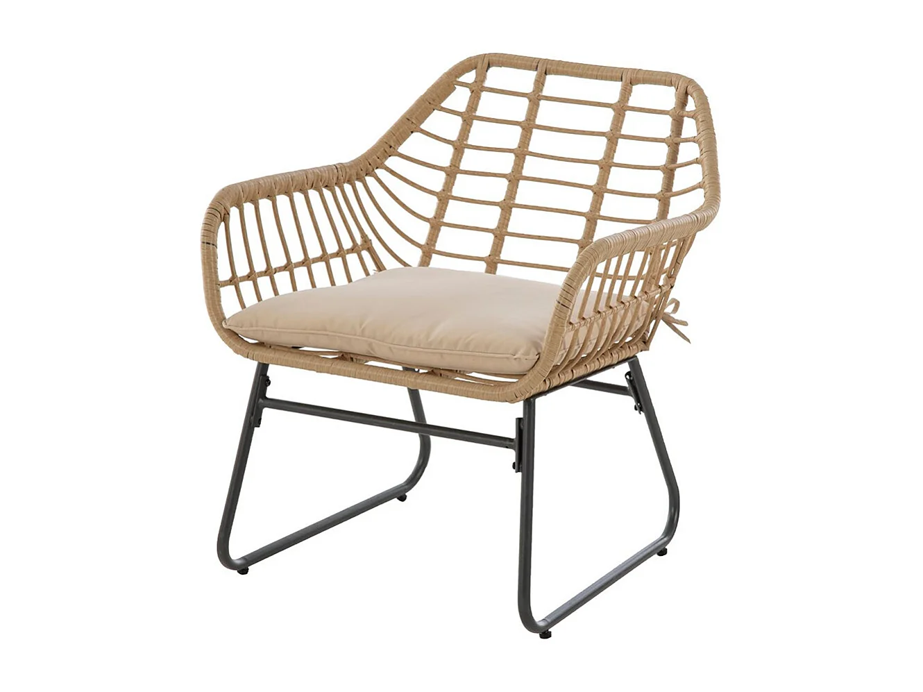 Conjunto de jardín Lambada sofá + 2 sillones + mesa beige