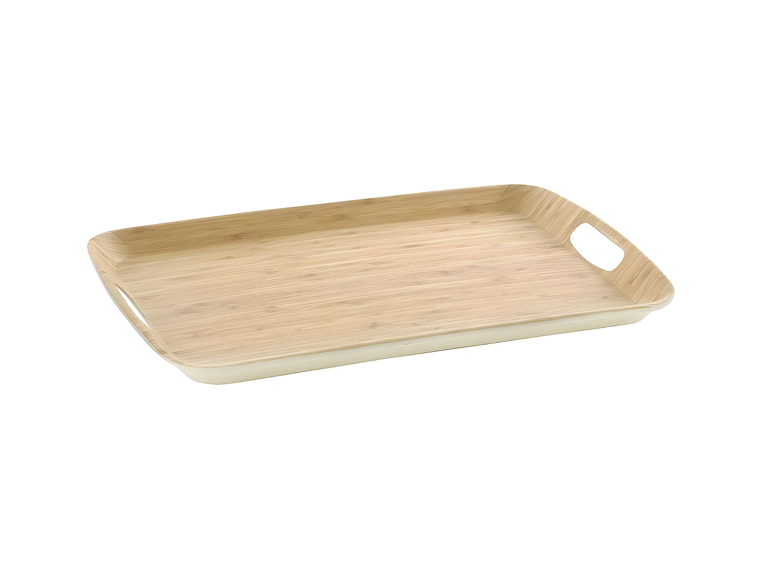 Plateau de service en Mélamine et Bambou 38 x 26 cm