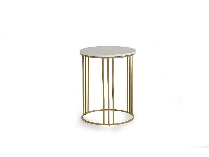 Elegancki stolik boczny z marmurowym blatem