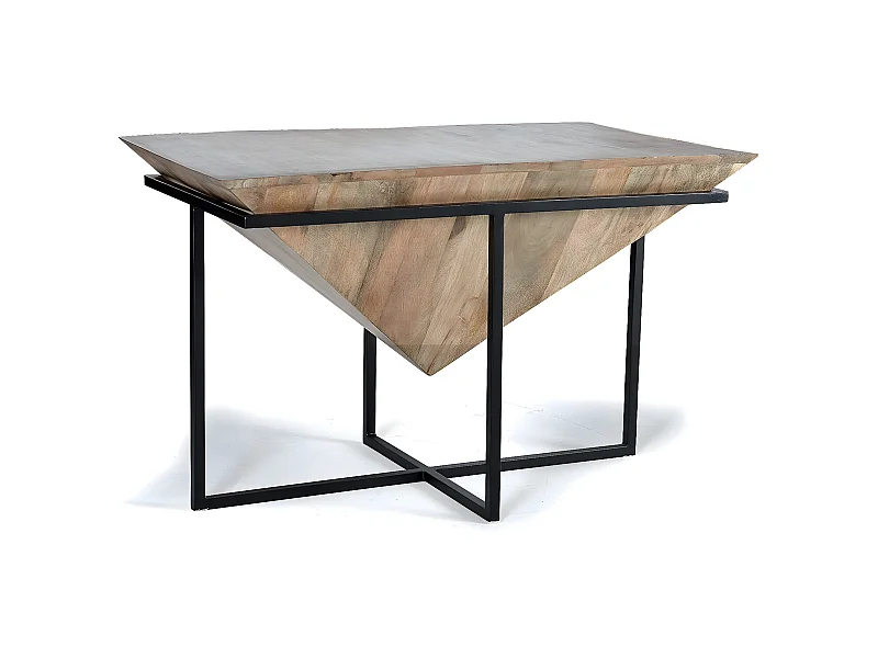 Couchtisch aus Mangoholz und Metall