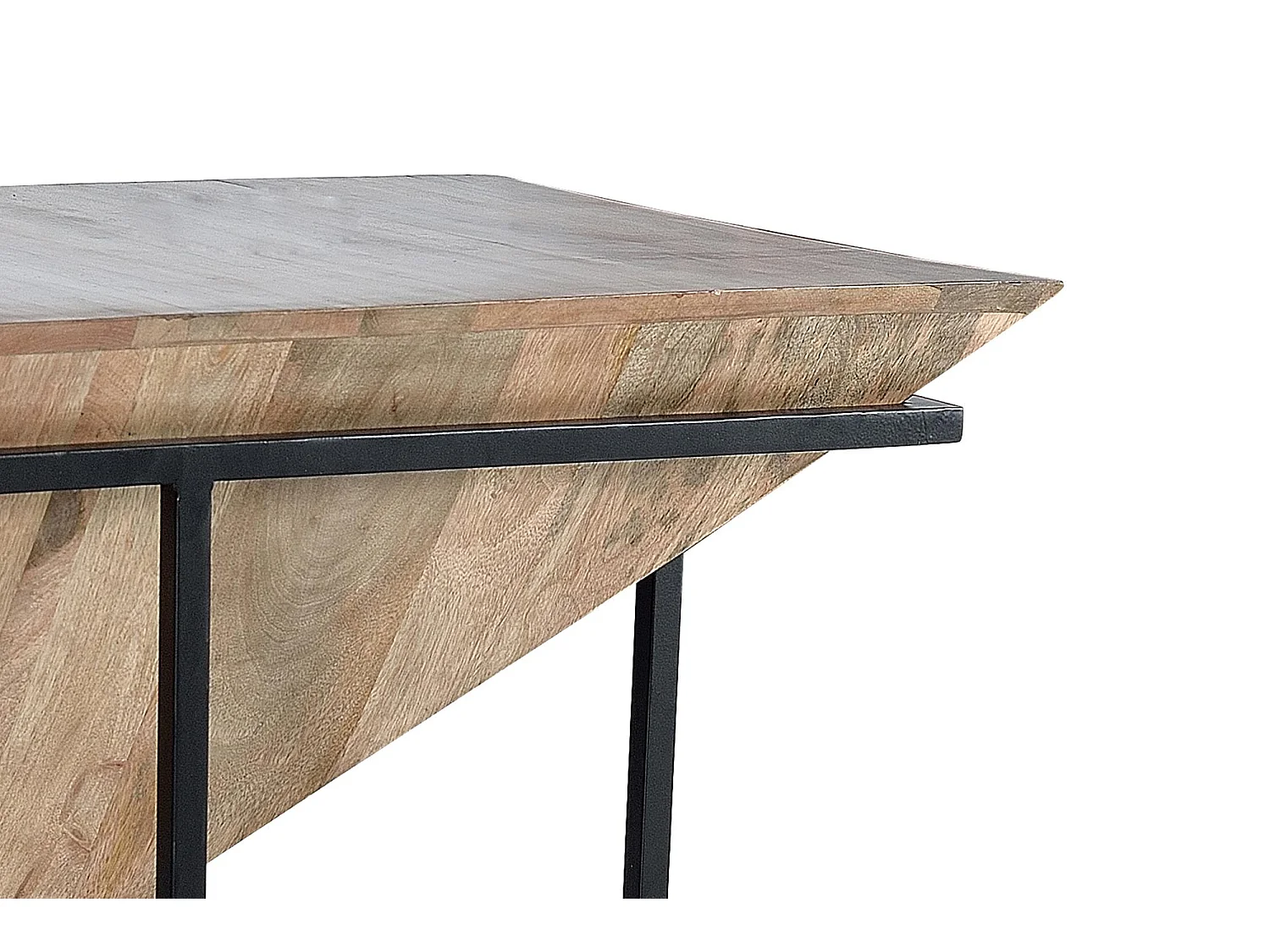 Table basse en bois manguier et métal