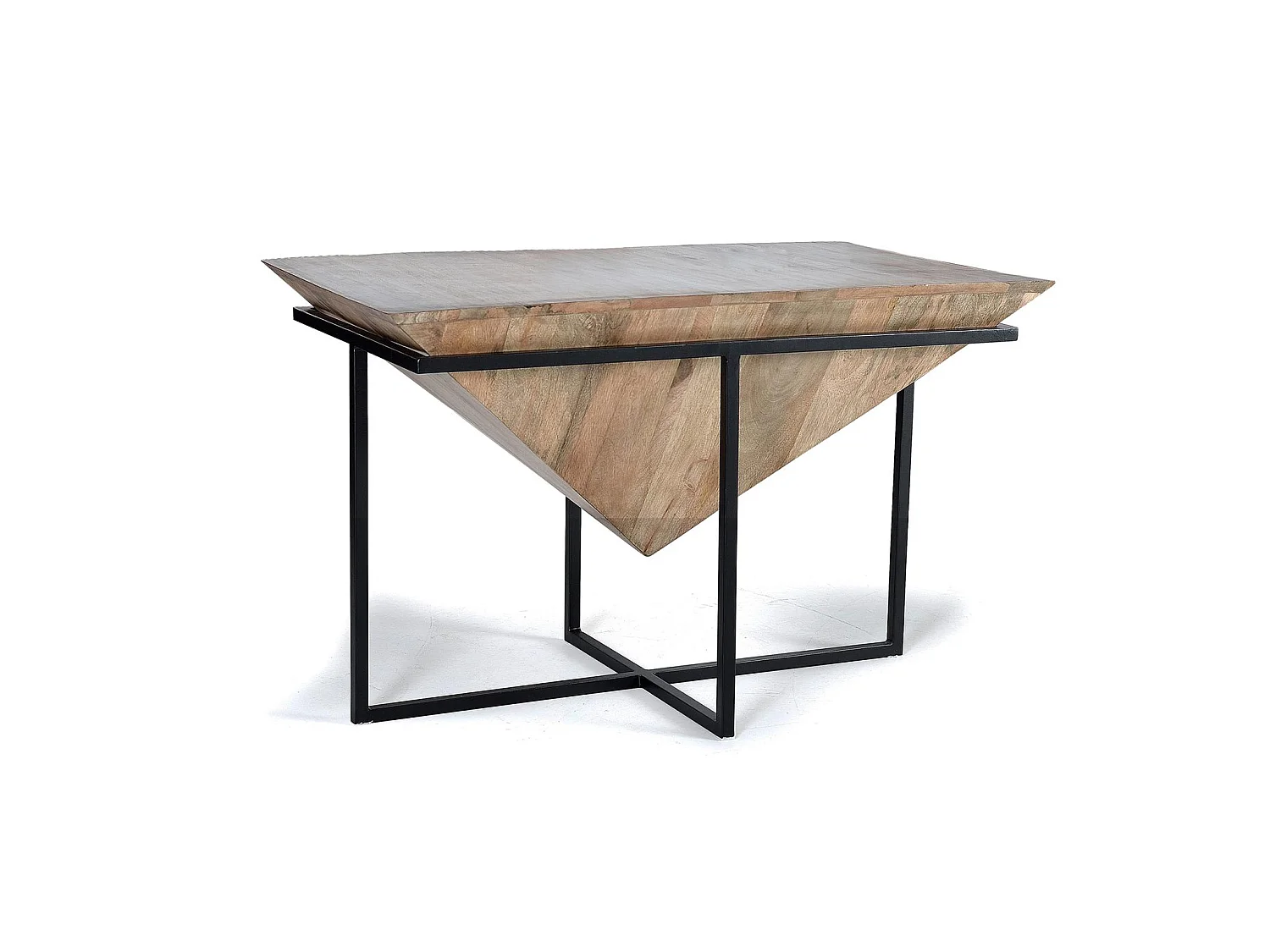 Couchtisch aus Mangoholz und Metall