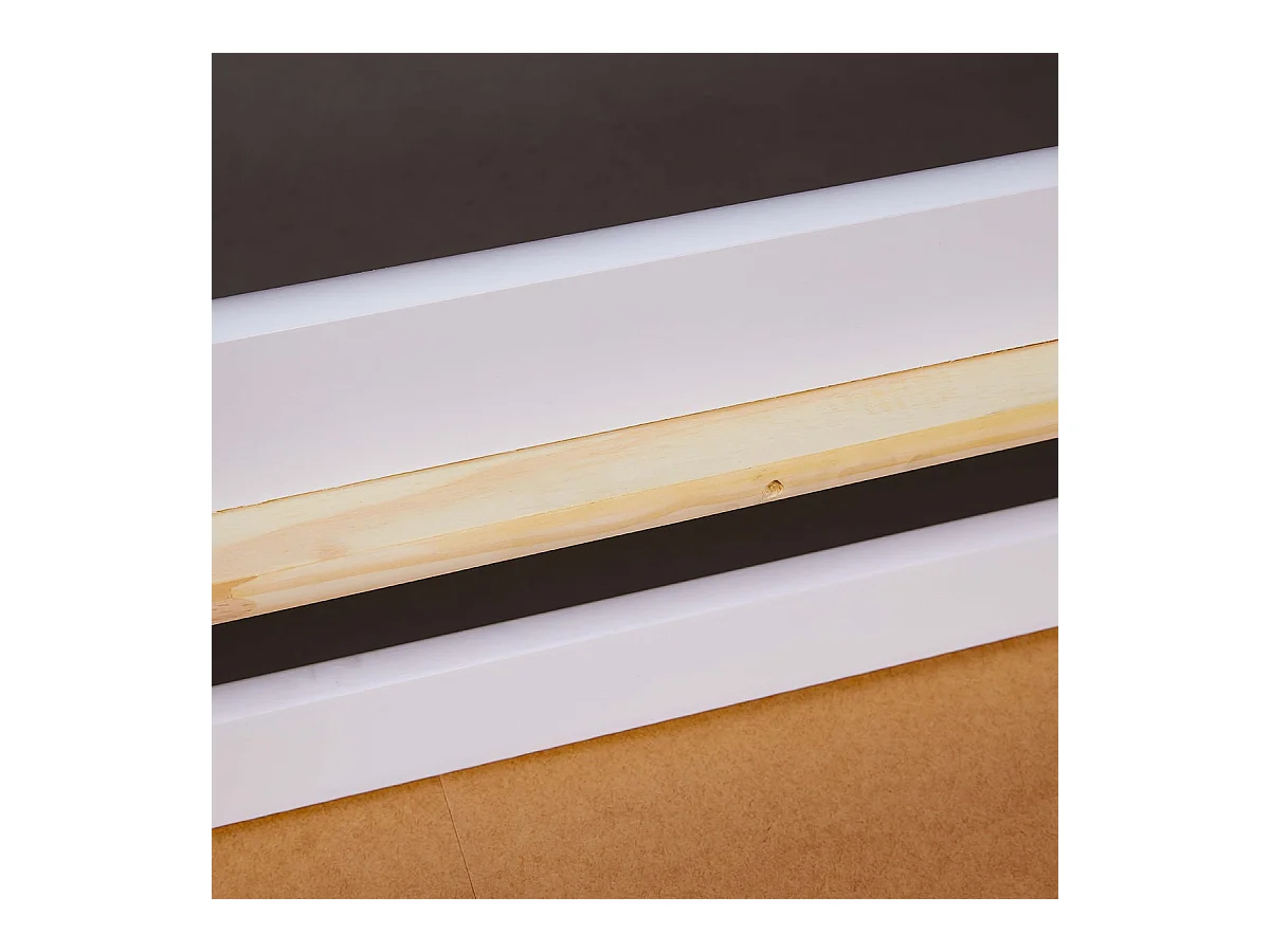 SALLY - Lit Gigogne 90x190 en Bois Massif Vernis Blanc