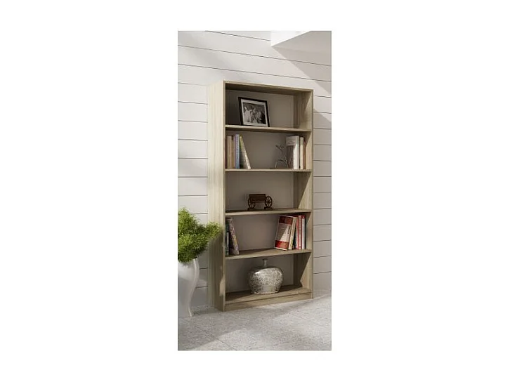 FLORENCE | Bibliothèque contemporaine 5 niches salon/bureau/chambre 30x80x182  | Meuble de rangement multifonctionnel livres dèco