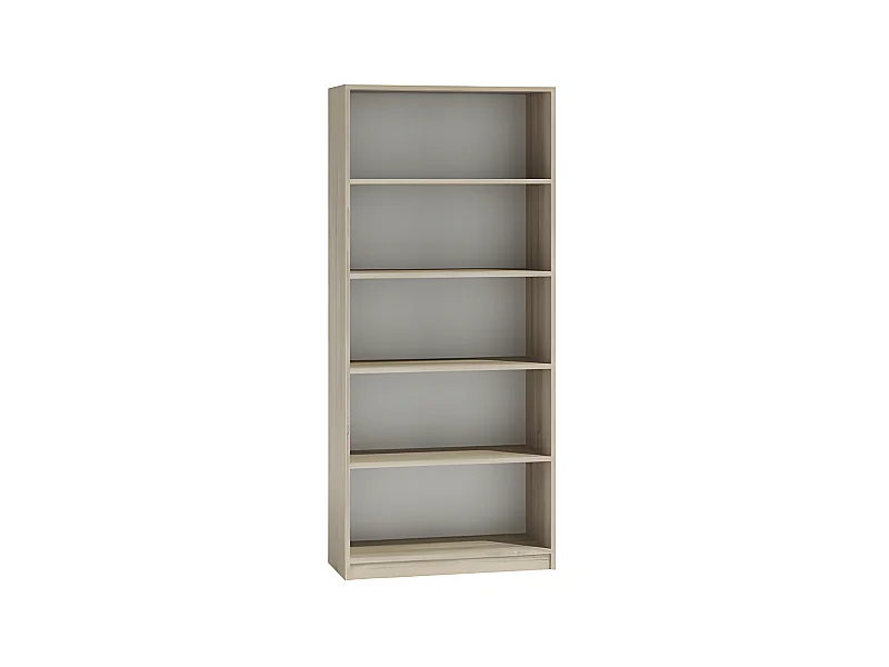 FLORENCIA | Librería moderna con 5 nichos para salón / oficina / dormitorio 30x80x182 | Unidad de almacenamiento multifuncional para libros decorativos
