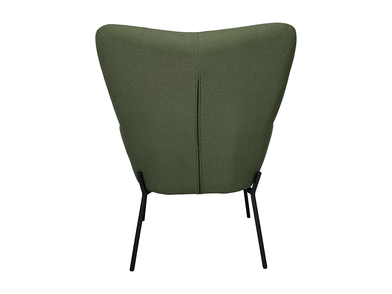 Fauteuil en tissu boucle vert kaki EIRA - HAPPY GARDEN