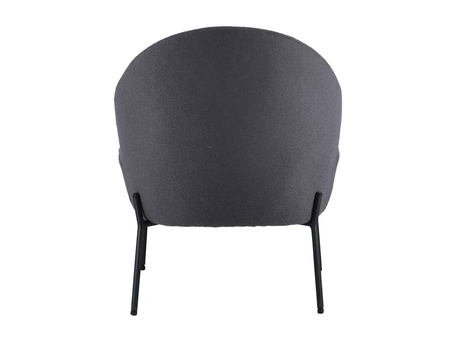 Fauteuil en tissu boucle gris HELMI - HAPPY GARDEN