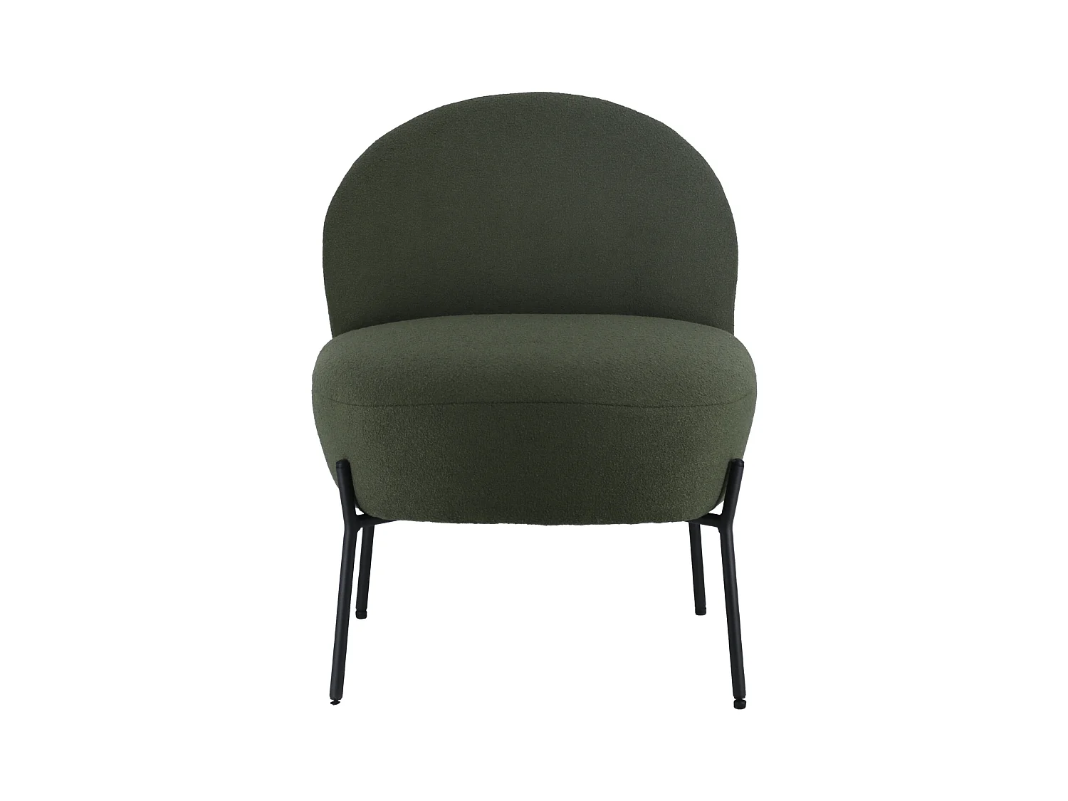 Fauteuil in kaki groene lusstof HELMI