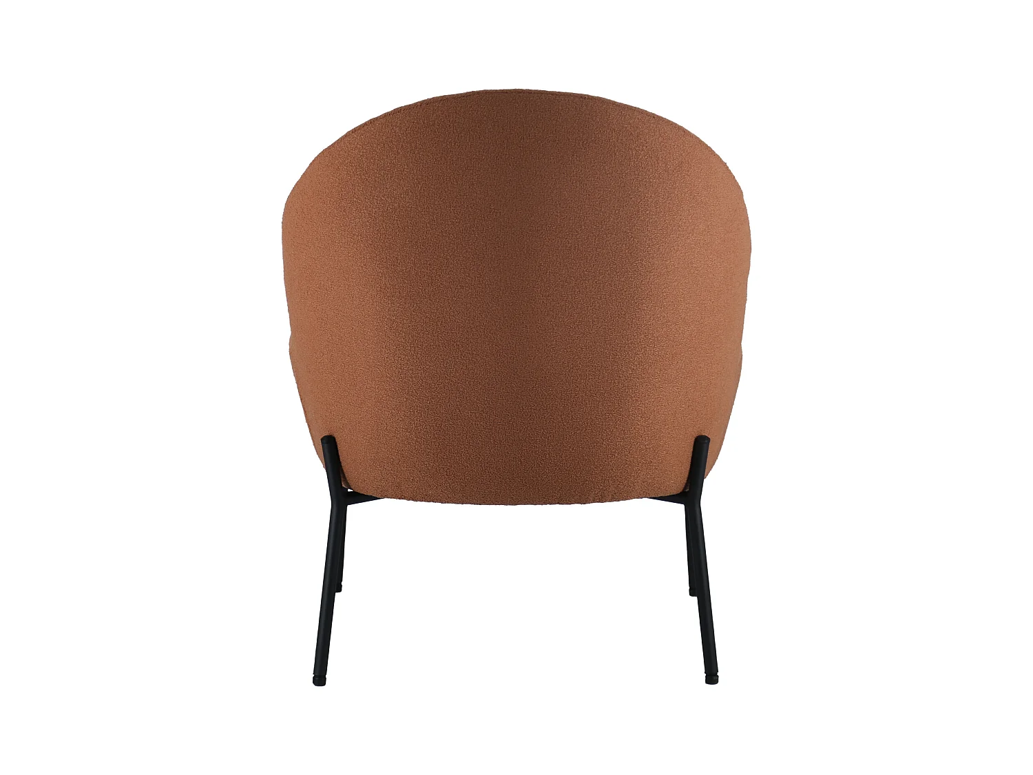 Fauteuil in roestkleurige lusstof HELMI