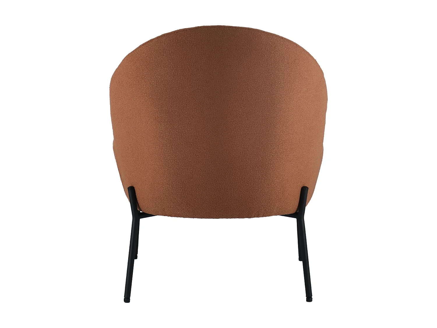 Fauteuil en tissu boucle rouille HELMI - HAPPY GARDEN