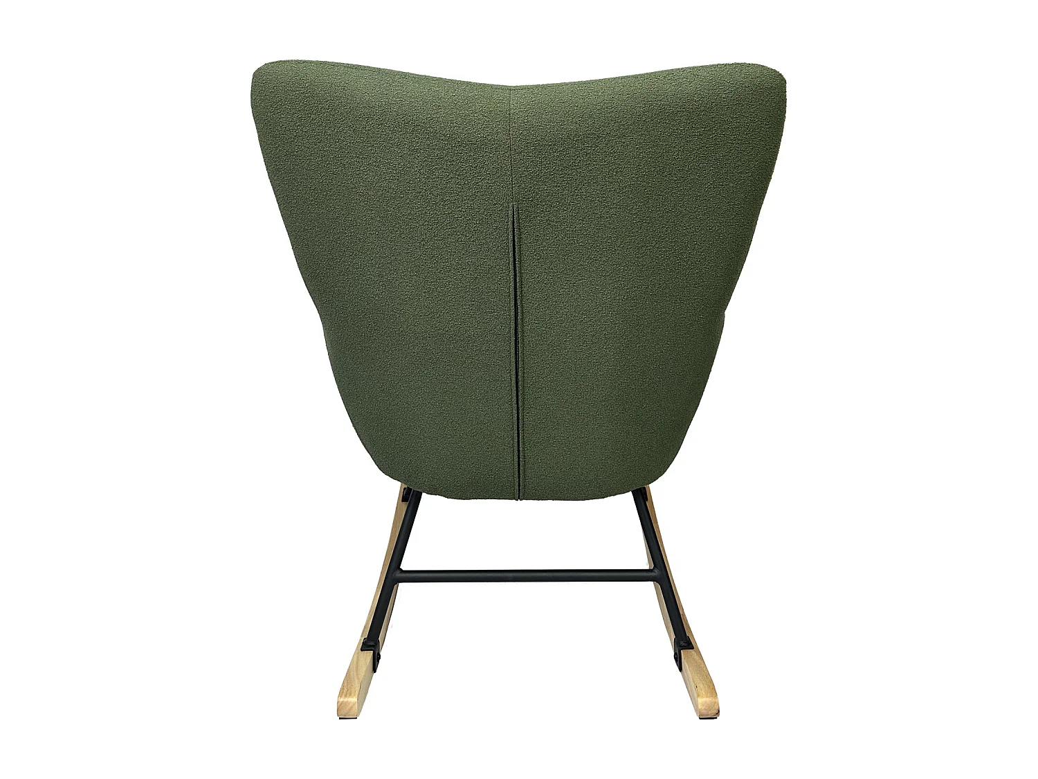Fauteuil à bascule en tissu boucle vert kaki KAIRA - HAPPY GARDEN
