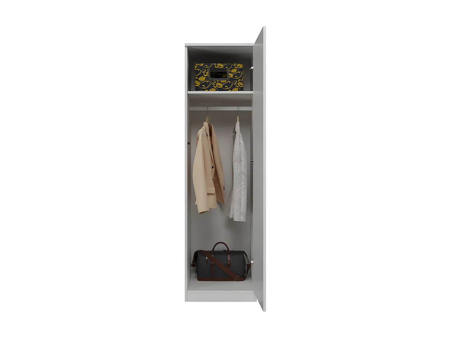 ESME - Armario sencillo de estilo escandinavo para dormitorio - 50x50x180 - 1 puerta - Vestidor