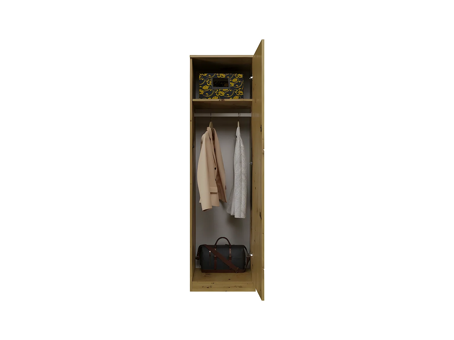 ESME - Einzelner Schrank im skandinavischen Stil Schlafzimmer - 50x50x180 - 1 Tür - Ankleidezimmer