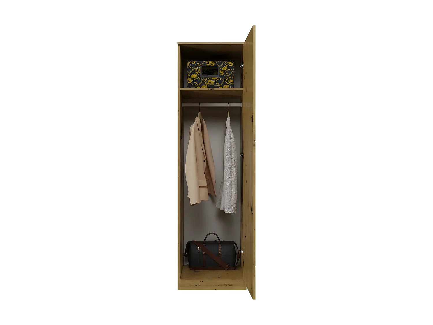 ESME - Einzelner Schrank im skandinavischen Stil Schlafzimmer - 50x50x180 - 1 Tür - Ankleidezimmer