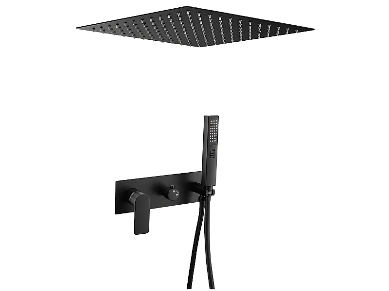 Kit de douche à encastrer TILSO noir mat