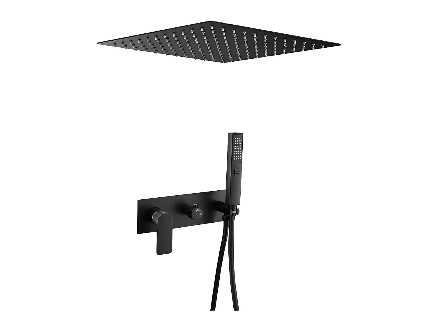 Kit de douche à encastrer TILSO noir mat