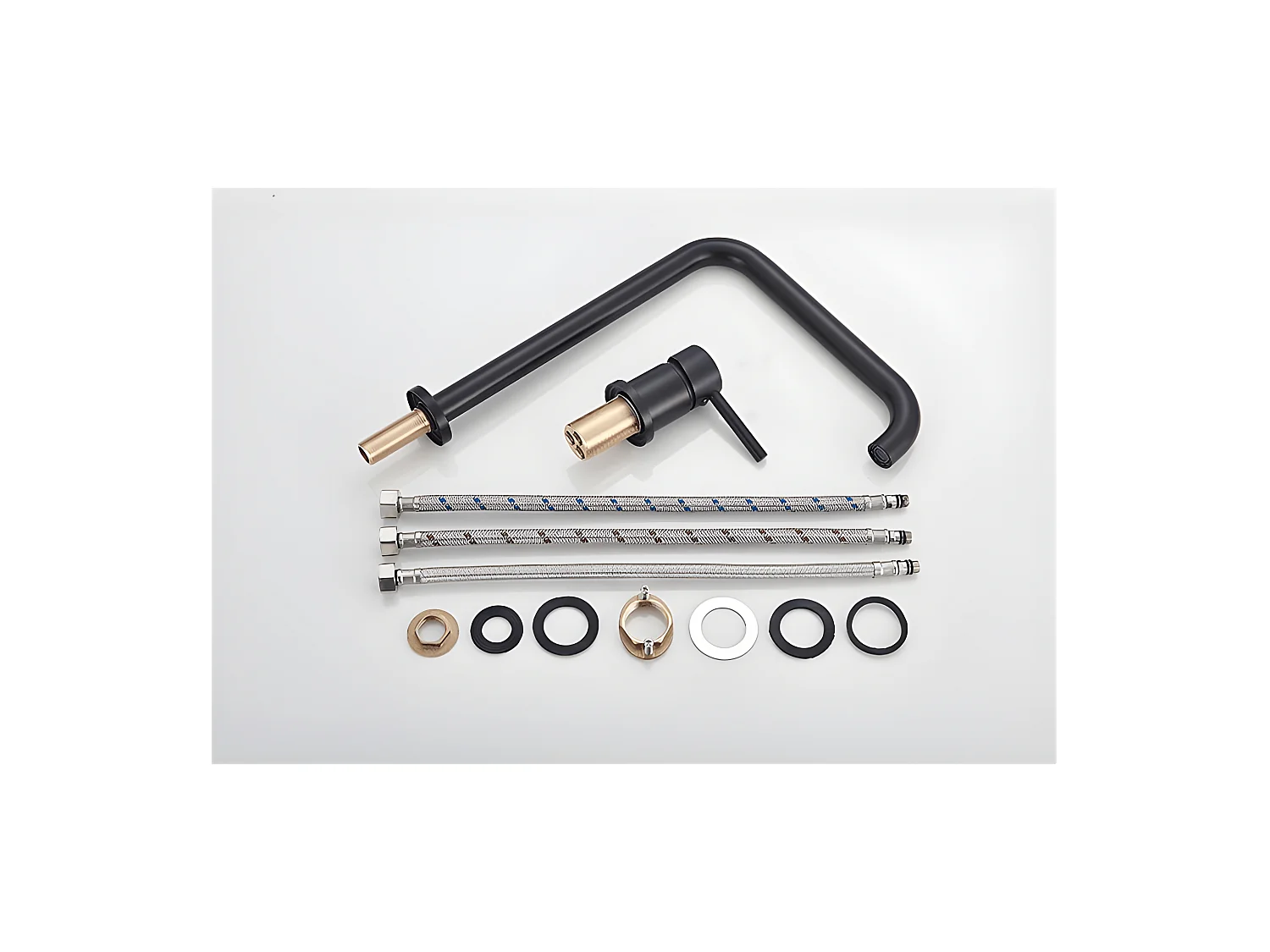 Robinet mitigeur lavabo 2 trous ORUNE noir mat