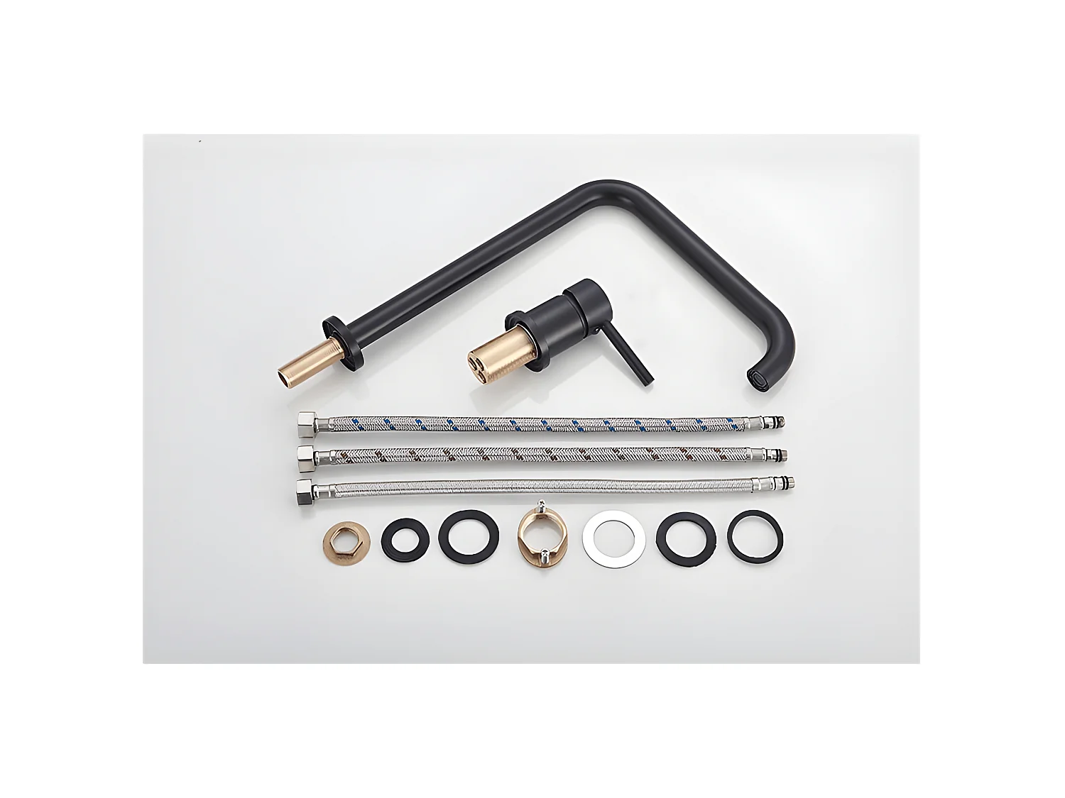 Robinet mitigeur lavabo 2 trous ORUNE noir mat