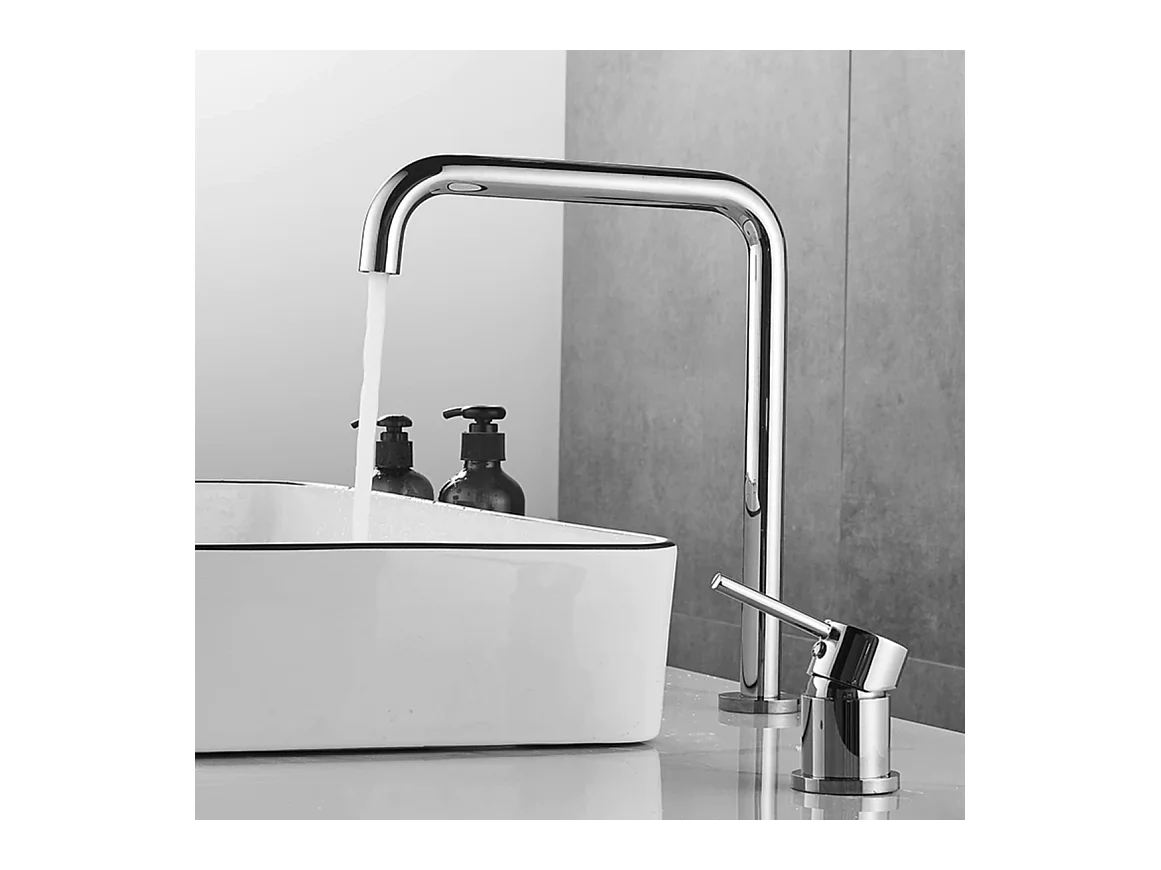 Robinet mitigeur lavabo haut ORUNE 2 trous chromé