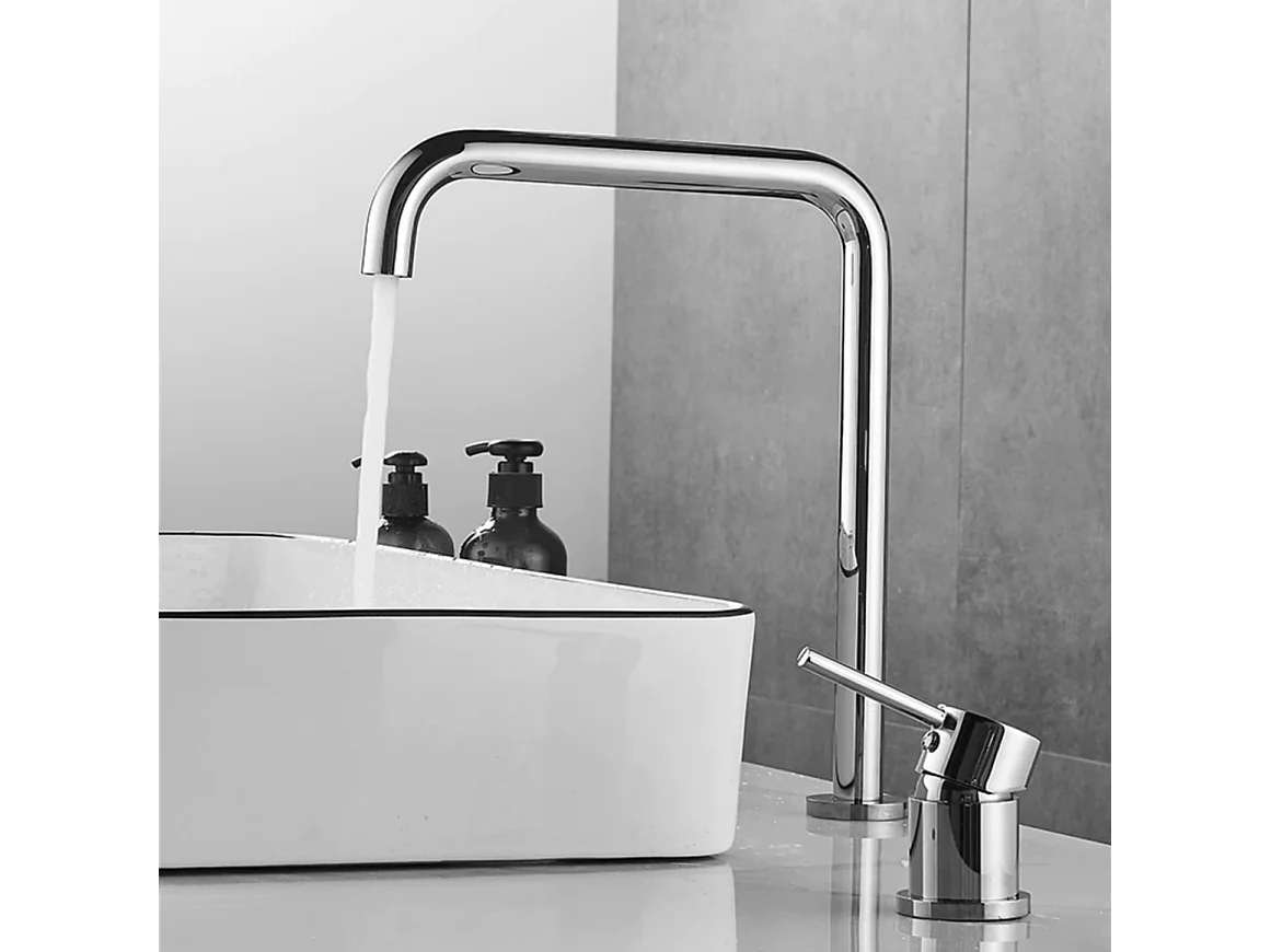 Robinet mitigeur lavabo haut ORUNE 2 trous chromé