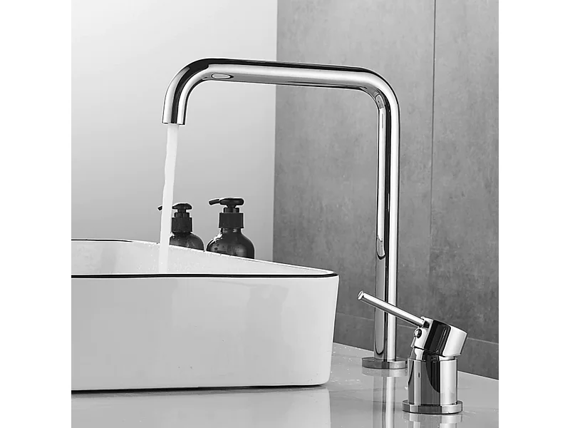 Robinet mitigeur lavabo haut ORUNE 2 trous chromé