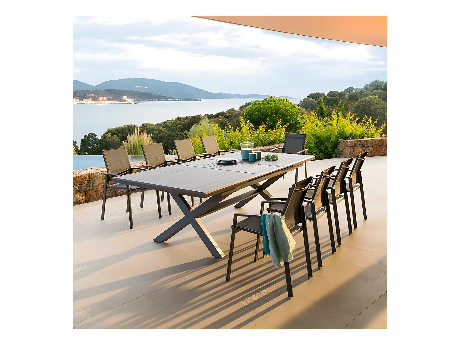 Table Axiome extensible 10 personnes Hespéride