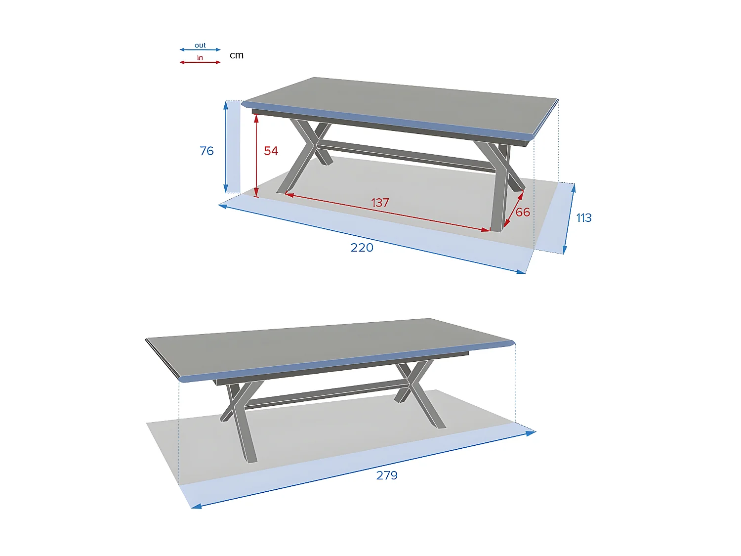 Table Axiome extensible 10 personnes Hespéride