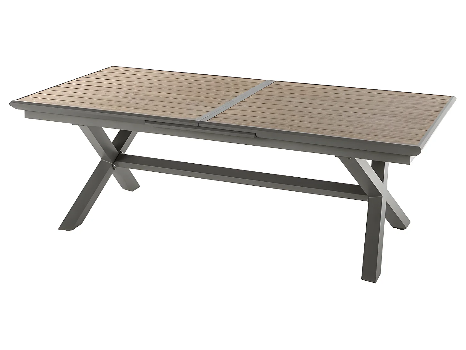 Table Axiome extensible 10p effet bois honey et praline Hespéride