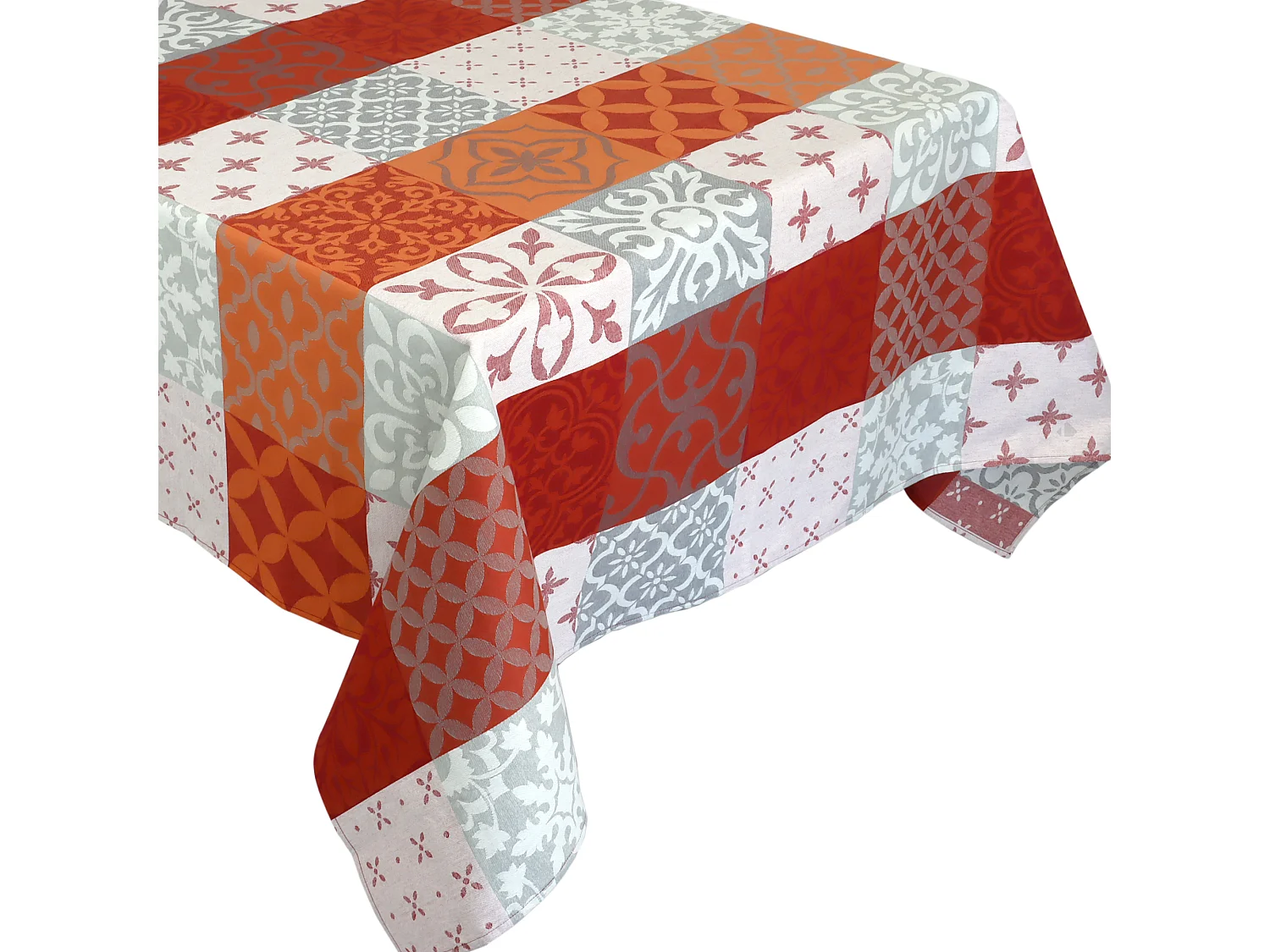 nappe rectangle 170x200 cm jacquard CARCES rouge