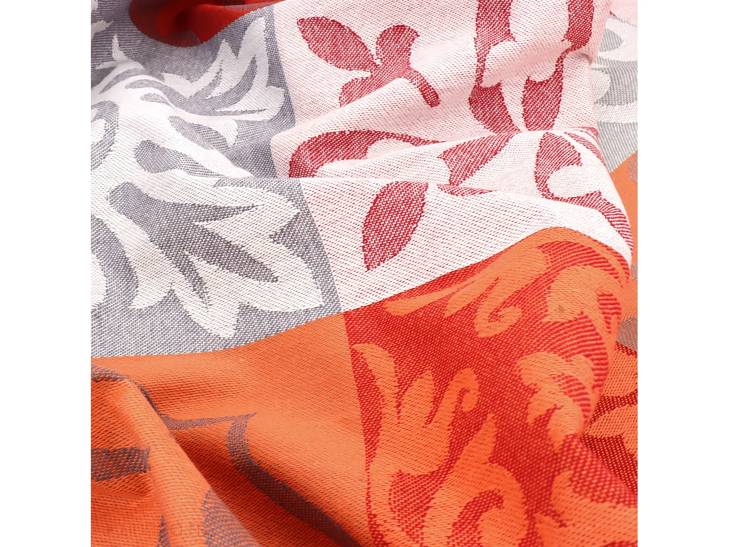 nappe rectangle 170x200 cm jacquard CARCES rouge