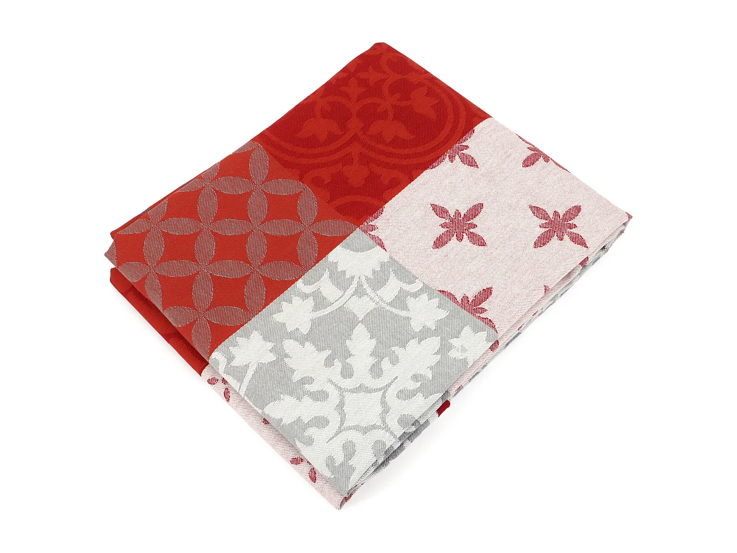 nappe rectangle 170x200 cm jacquard CARCES rouge