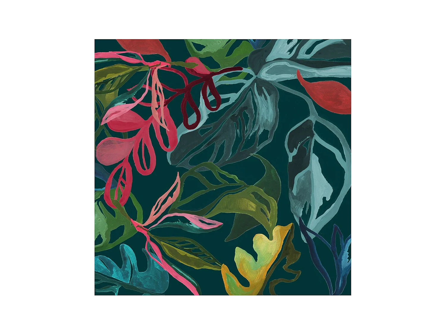 Parure de lit 2 Personnes 240 x 220 cm Housse de couette avec 2 taies Imprimé Selva