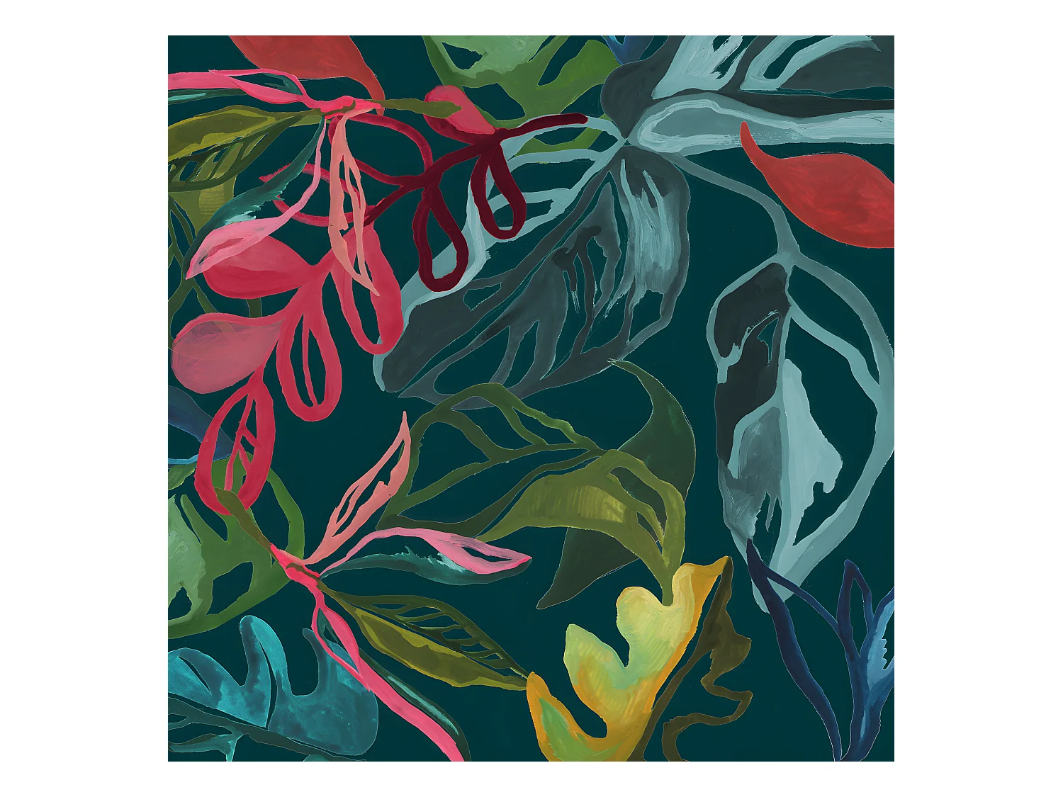 Parure de lit 2 Personnes 240 x 220 cm Housse de couette avec 2 taies Imprimé Selva