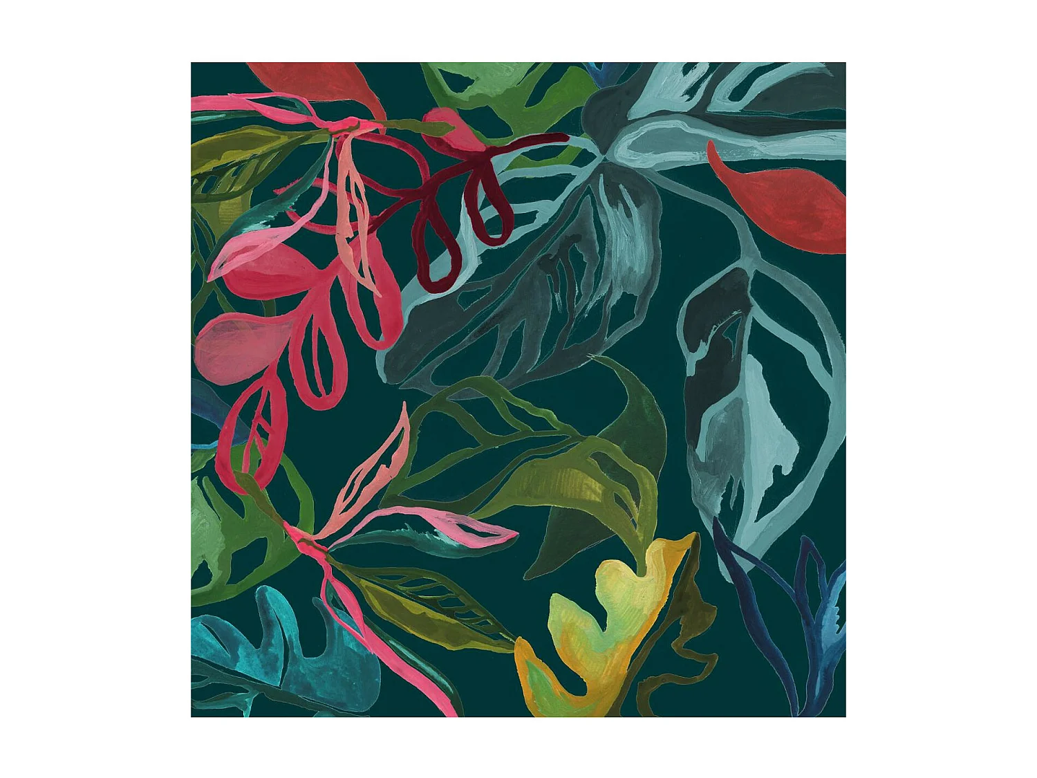 Parure de lit 2 Personnes 240 x 220 cm Housse de couette avec 2 taies Imprimé Selva