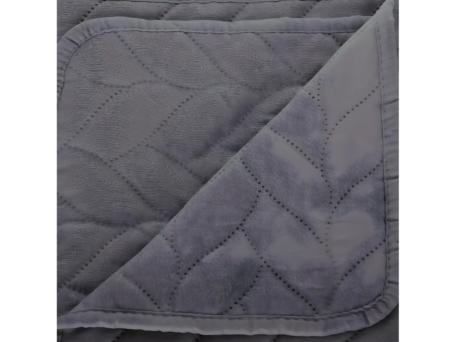 Dessus de lit Gris foncé motif tresse 240 x 260 cm avec 2 Taies