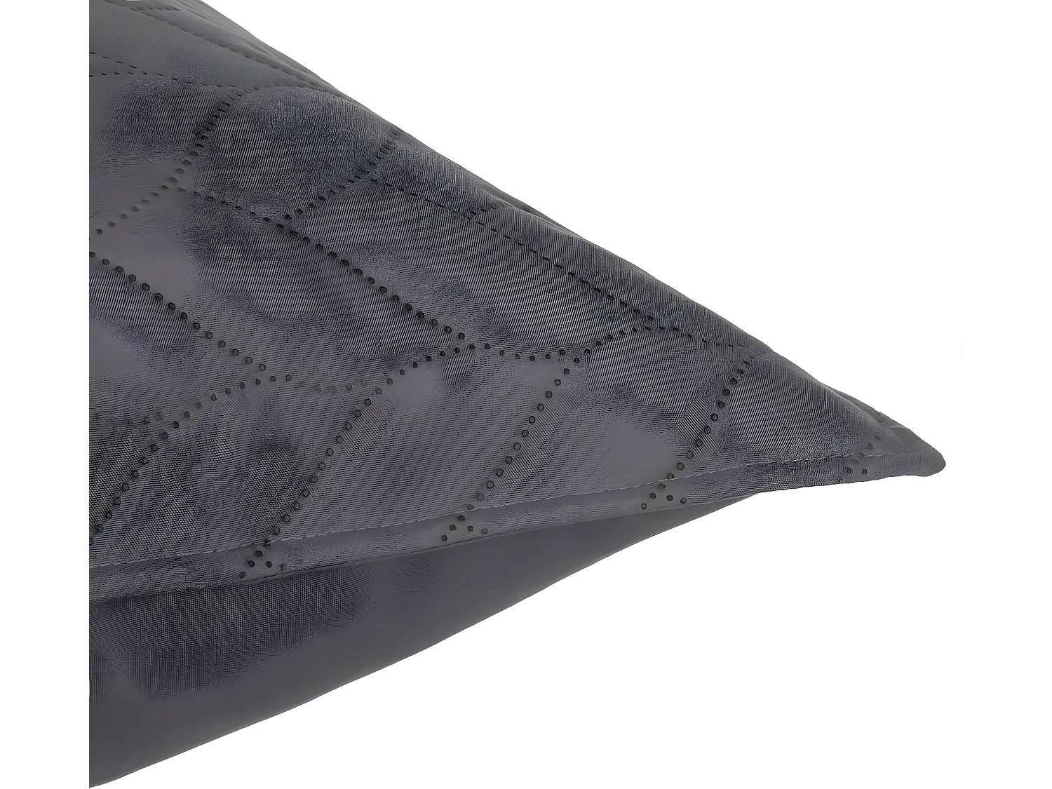 Dessus de lit Gris foncé motif tresse 240 x 260 cm avec 2 Taies