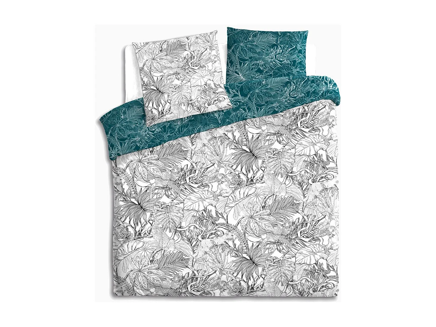Wendebettwäsche "Dschungel" 240 x 220 cm