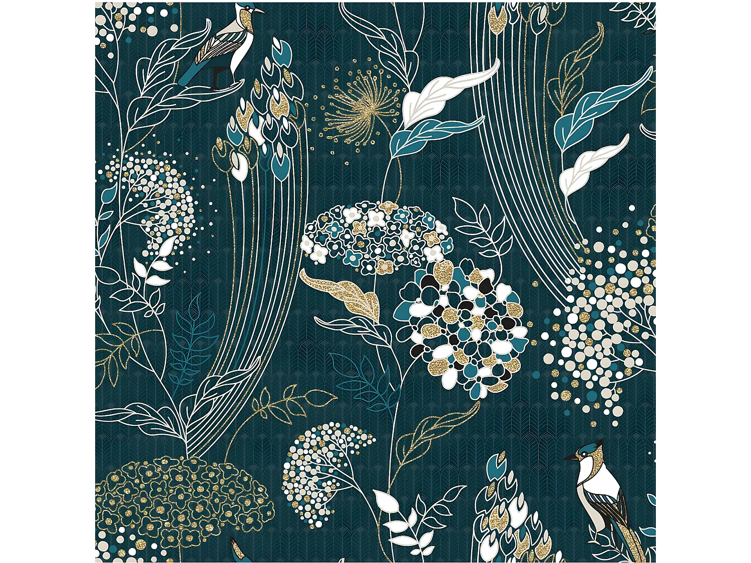 Parure de lit 2 Personnes 240 x 220 cm Housse de couette avec 2 taies Imprimé Art D Paon