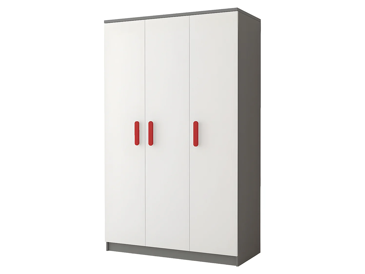 MARLIE - Armadio 3 ante per camerette - 193x120x50 cm - 7 ripiani + barra appendiabiti