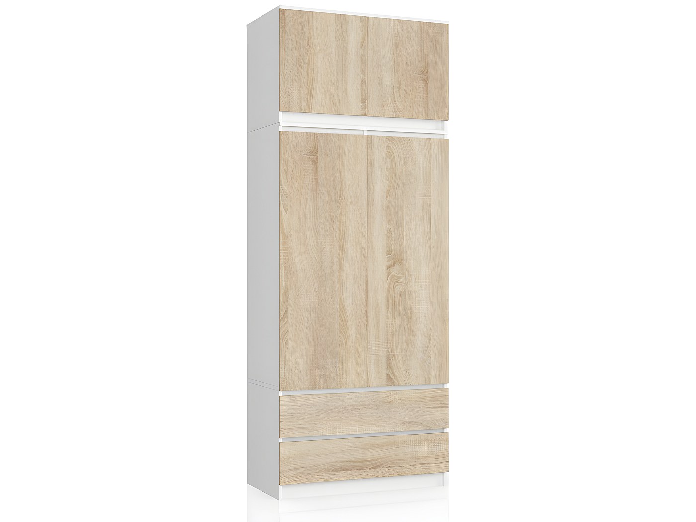 SELIA Armoire avec rehausse style moderne chambre à coucher