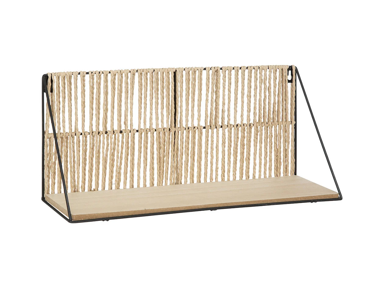 Estante de cuerda y metal