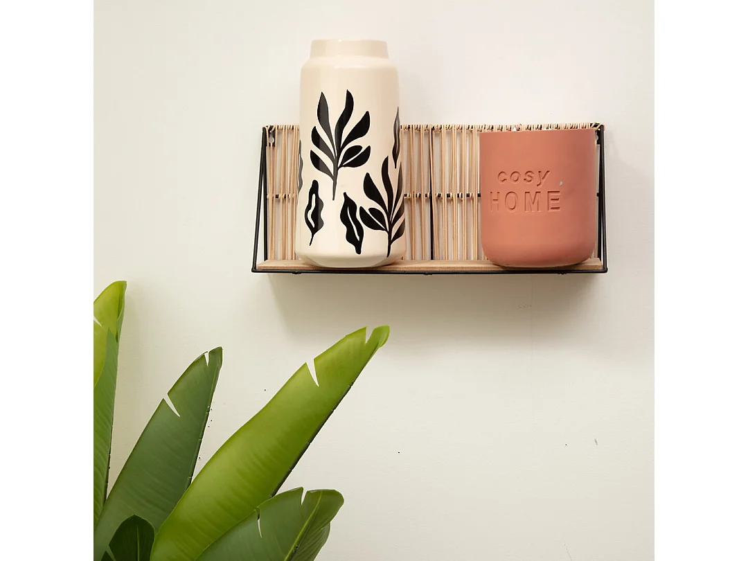 Étagère murale en Métal et Bois 48 x 21 cm