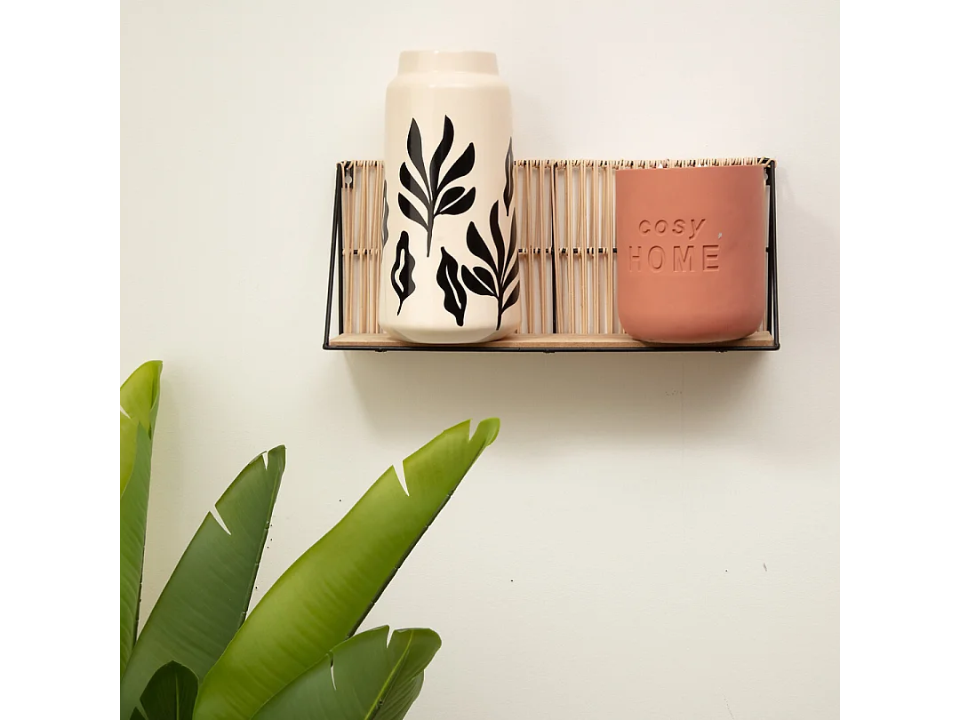 Étagère murale en Métal et Bois 48 x 21 cm