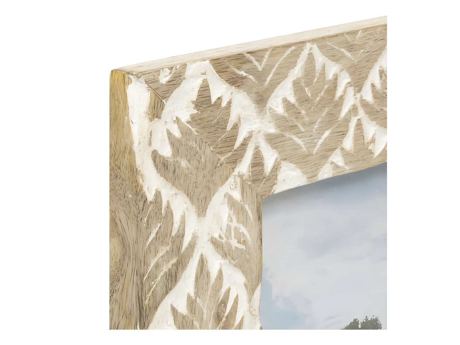 Cadre photo à poser en Verre et Bois orné de motifs pour Photo 10 x 15 cm