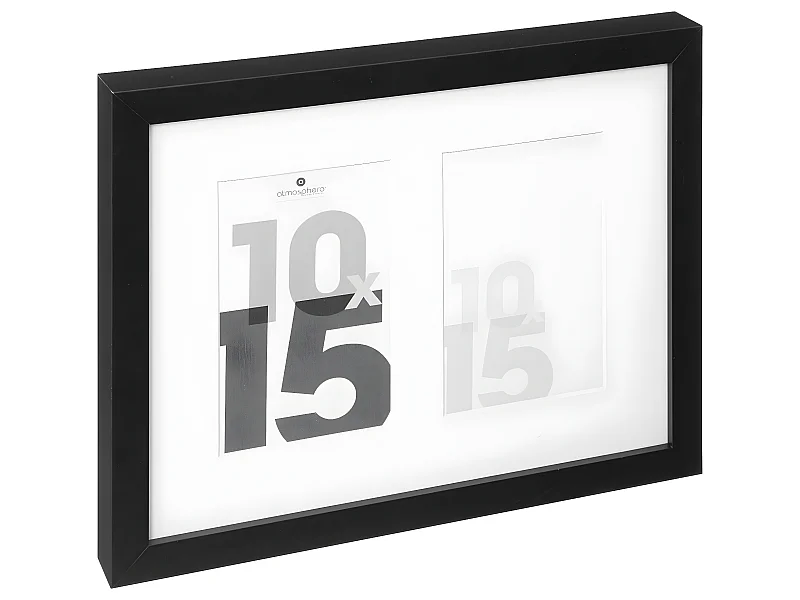 Pêle-mêle Multivues 2 photos en Bois et Verre 24.8 x 31.8 cm